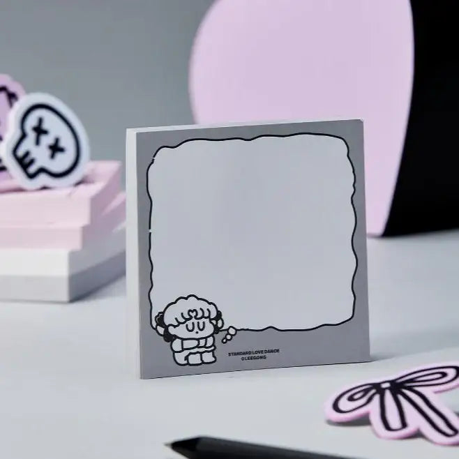 Standard Love Dance - LEEGONG Black Cherry Pie Memo Notepad - Line Friends Square - Memo Pad - Harumio Standard Love Dance - LEEGONG Black Cherry Pie Memo Notepad - Line Friends Square - Memo Pad - Harumio