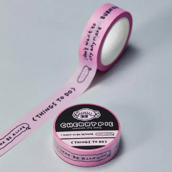 Standard Love Dance - LEEGONG Black Cherry Pie Masking Tape - Line Friends Square - Masking Tape - Harumio
