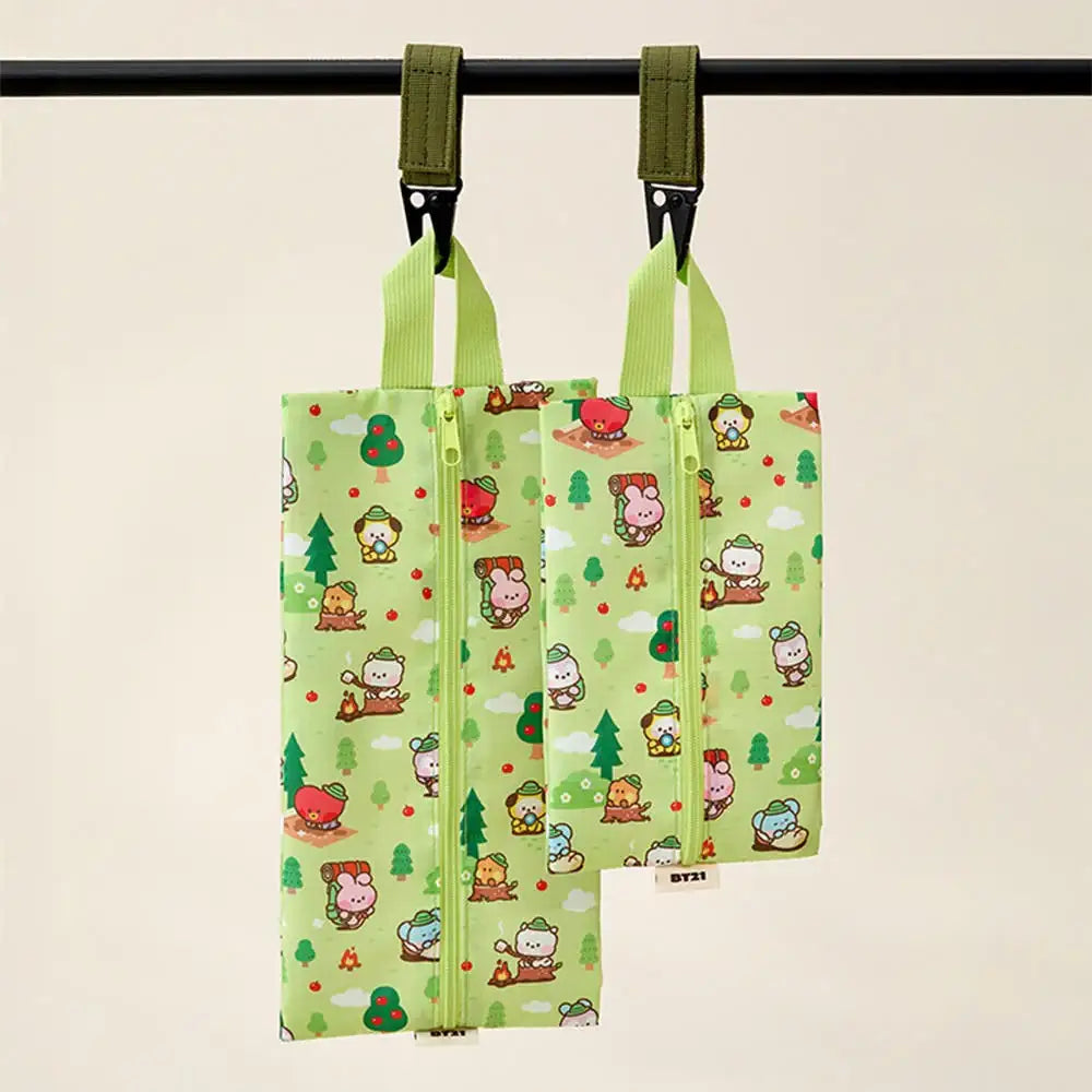 BT21 - Mini Scout Multi Pouch Set (Green) - BT21 - Pouch - Harumio