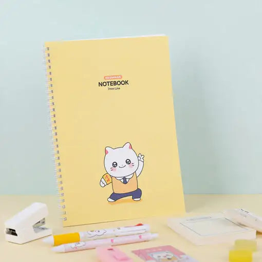 Meow Man - B5 Spring Notebook - Webtoon Friends - Home & Living, Accessories - Harumio Meow Man - B5 Spring Notebook - Webtoon Friends - Home & Living, Accessories - Harumio