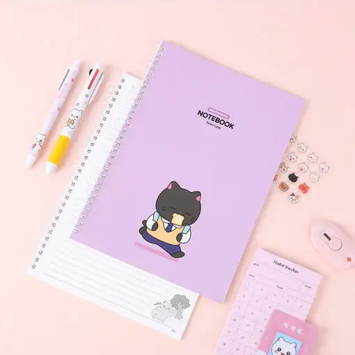 Meow Man - B5 Spring Notebook - Webtoon Friends - Home & Living, Accessories - Harumio Meow Man - B5 Spring Notebook - Webtoon Friends - Home & Living, Accessories - Harumio