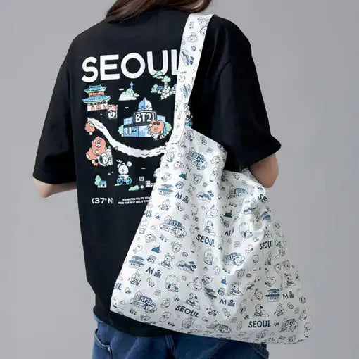 BT21 - Seoul Edition Eco Bag - Line Friends - Eco Bag - Harumio BT21 - Seoul Edition Eco Bag - Line Friends - Eco Bag - Harumio