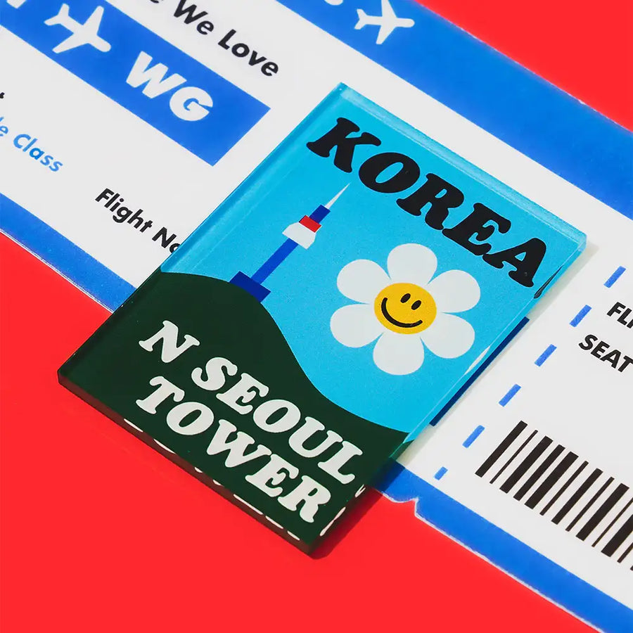 The Moment x Wiggle Wiggle - Seoul Acrylic Magnet - Wiggle Wiggle - Acrylic Magnet - Harumio