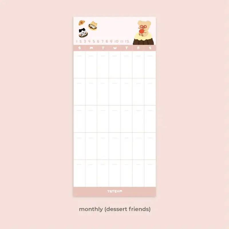 Teteum - Long Memo Pad 2 - Teteum - Stationery - Harumio Teteum - Long Memo Pad 2 - Teteum - Stationery - Harumio