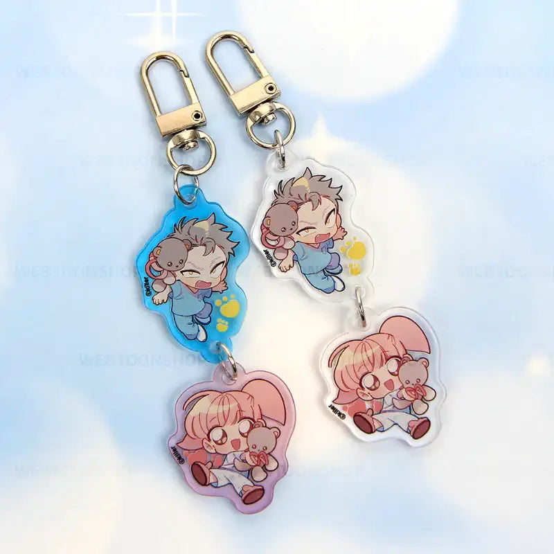Teddy Bear - Acrylic 2-tier Keyring - Webtoon Shop - Acrylic Keyring - Harumio