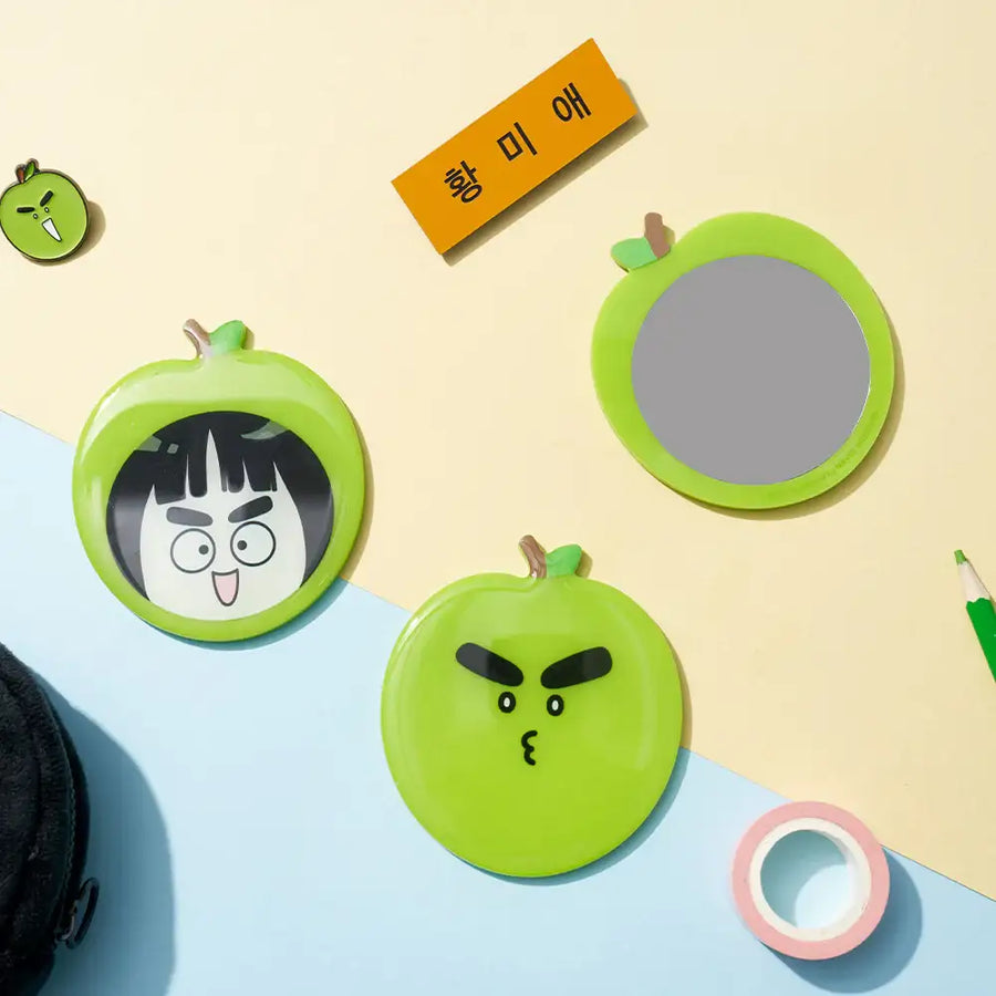 After School Lessons For Unripe Apples - Acrylic Hand Mirror - Webtoon Friends - Acrylic Mirror - Harumio