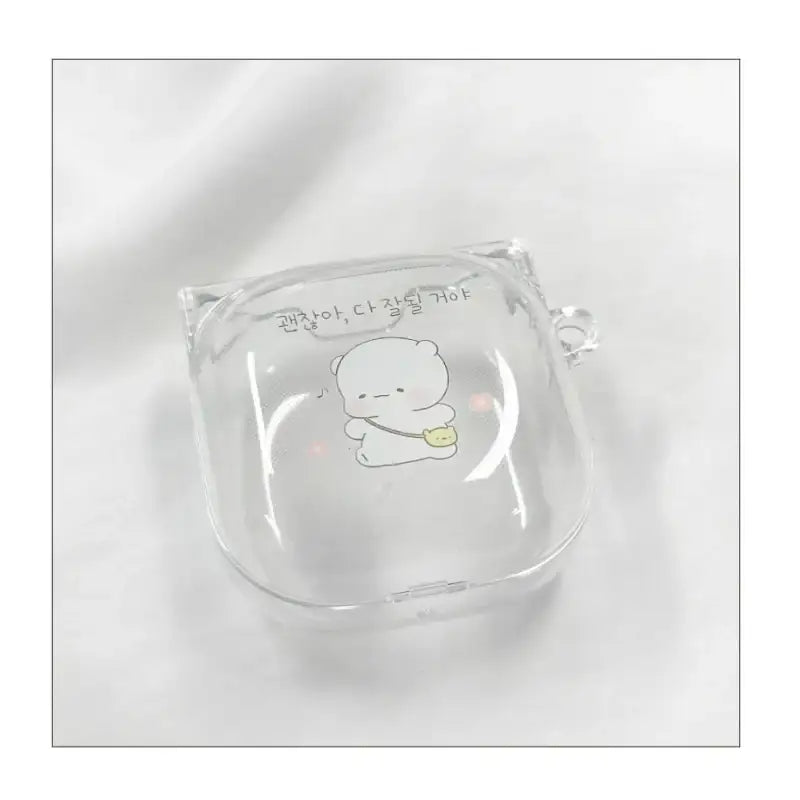 Ggongdal x Artrank - Healing Bear Buds Live Transparent Case - ARTRANK - Buds Cases - Harumio