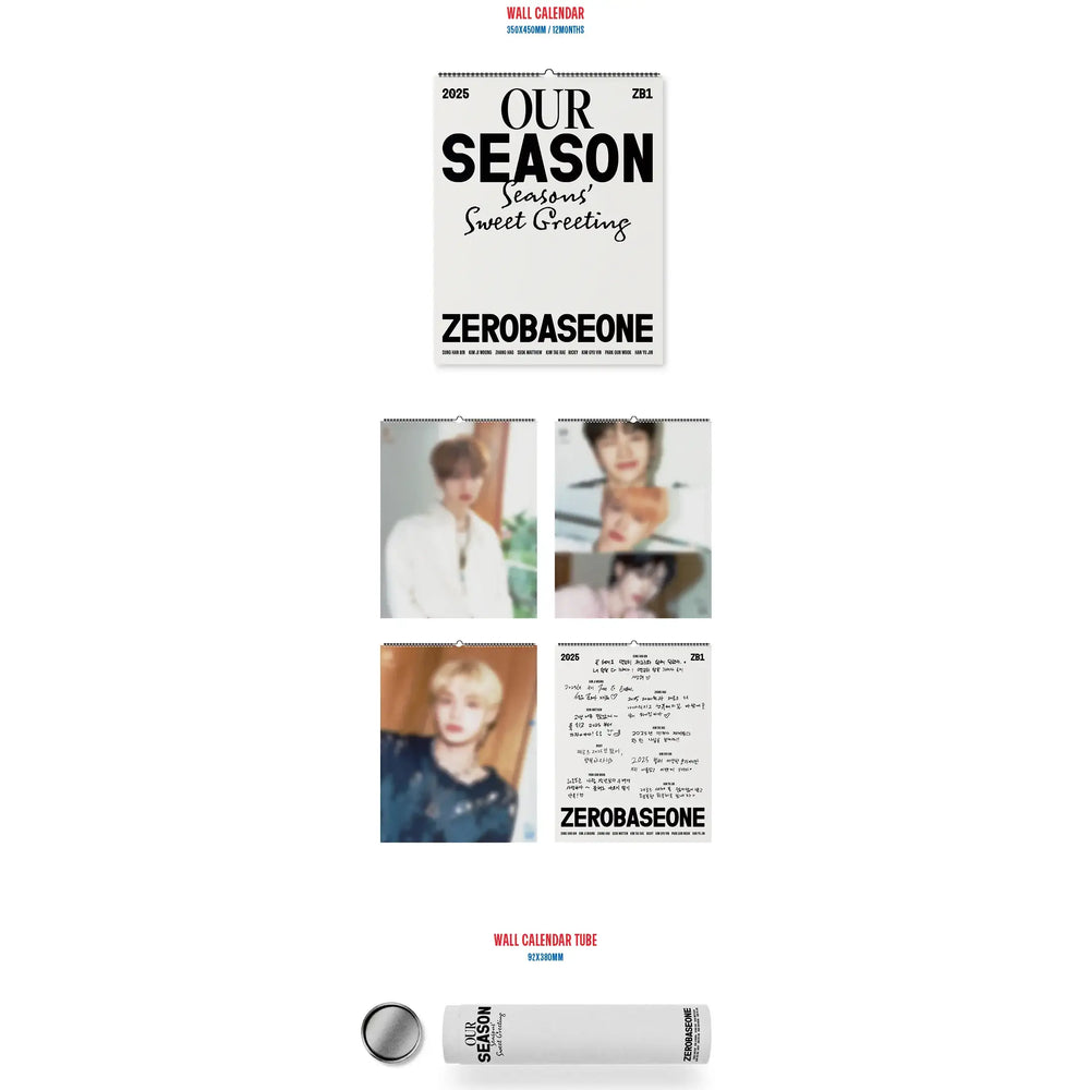 ZEROBASEONE - 2025 Season's Greetings Wall Calendar (OUR Season) - WAKEONE Entertainment - Merchandise - Harumio