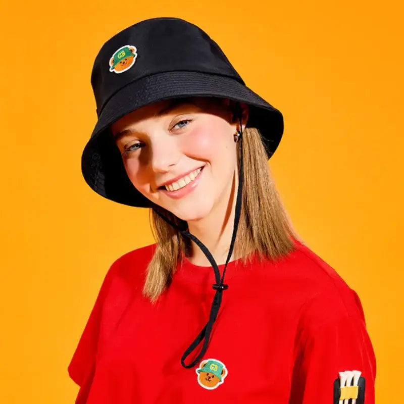 Wiggle Wiggle X Golden Bear Bucket Hat Harumio