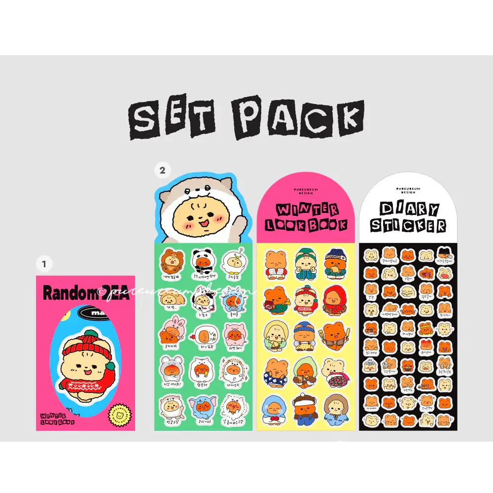 Pureureumdesign - Cupid Bear Animal Drip, Winter Lookbook Pack - Pureureumdesign - Home & Living, Accessories - Harumio