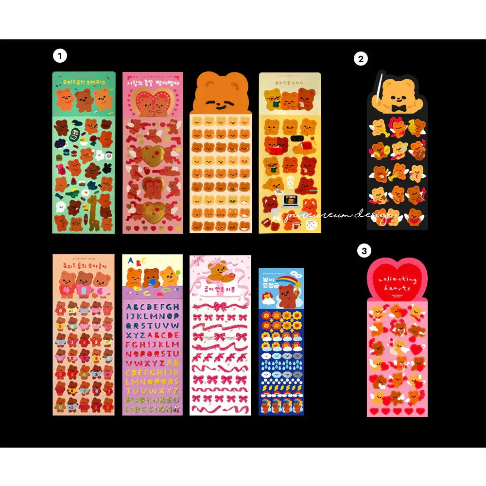 Pureureumdesign - Cupid Bear Sticker Pack ver.2 - Pureureumdesign - Home & Living, Accessories - Harumio
