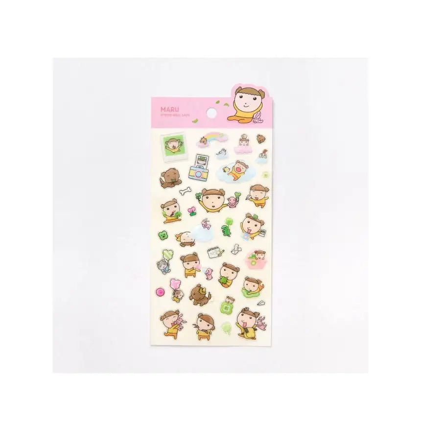 Maru Is a Puppy - Sparkly Epoxy Sticker - Webtoon Friends - Sticker - Harumio