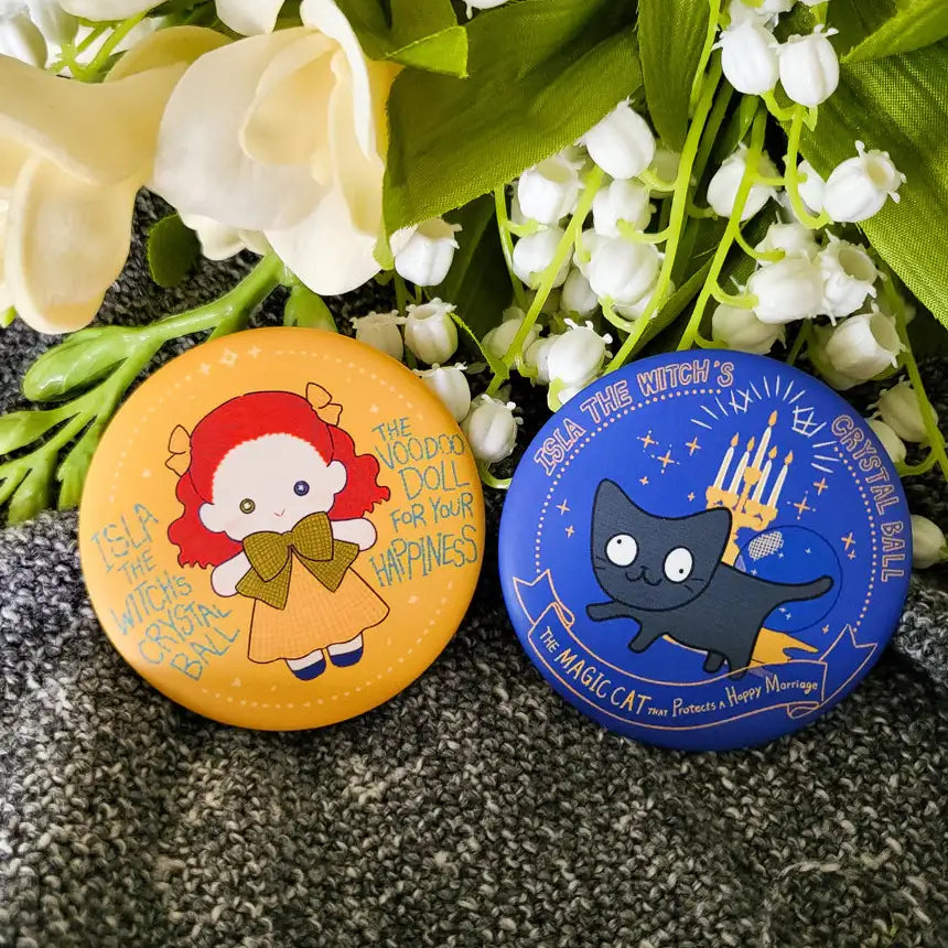 The First Night With the Duke - Asla's Doll/Cat Pin Button - eComiX - Home & Living, Accessories - Harumio