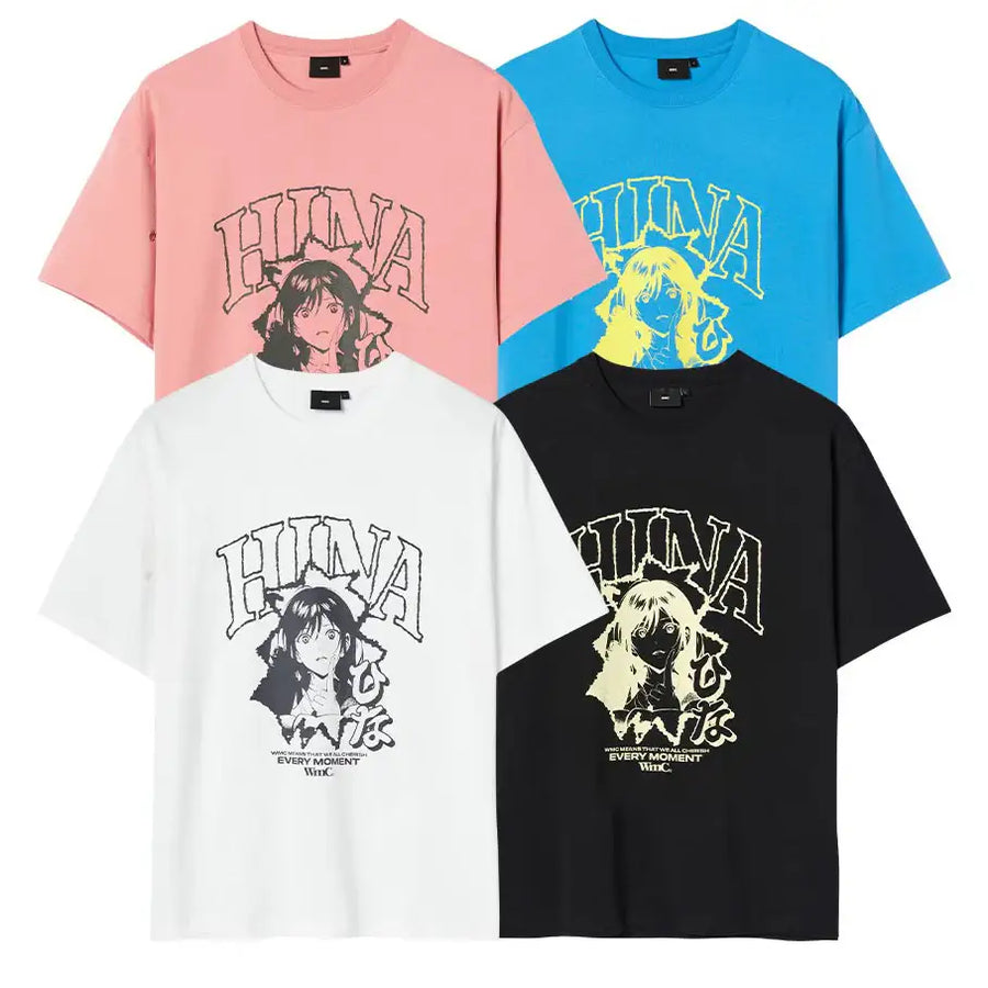 WMC x QWER Hina - Hina Arch Short Sleeve T-Shirt - WMC x QWER Hina - T-Shirt - Harumio