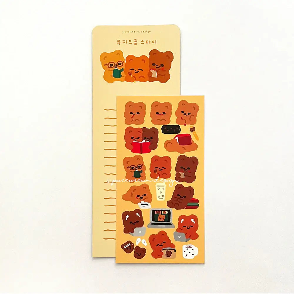 Pureureum Design - Cupid Bear Study Sticker - Pureureum Design - Home & Living, Accessories - Harumio