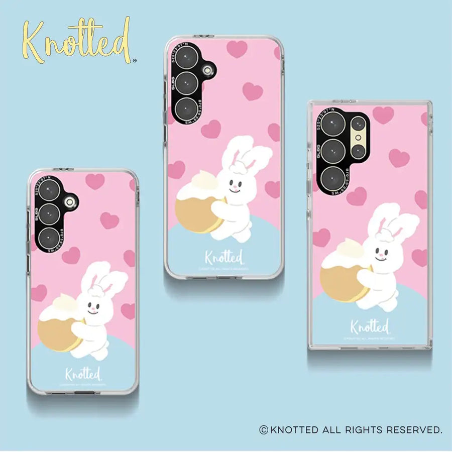 SLBS - Knotted Cream Bunny Impression Case (Galaxy S24 Series) - SLBS - Home & Living, Accessories - Harumio