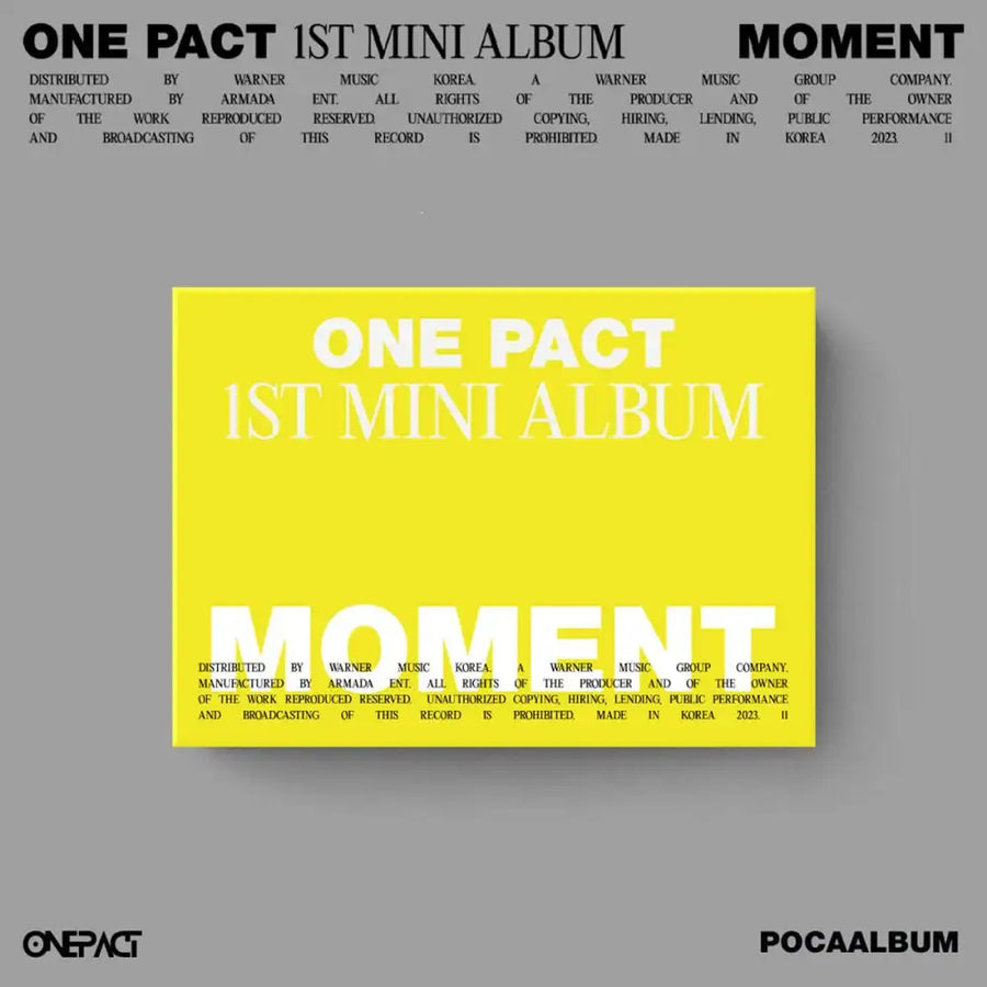 ONE PACT - Moment : 1st Mini Album (POCA Album) - Warner Music / Arma D&T Co., Ltd. - Album - Harumio
