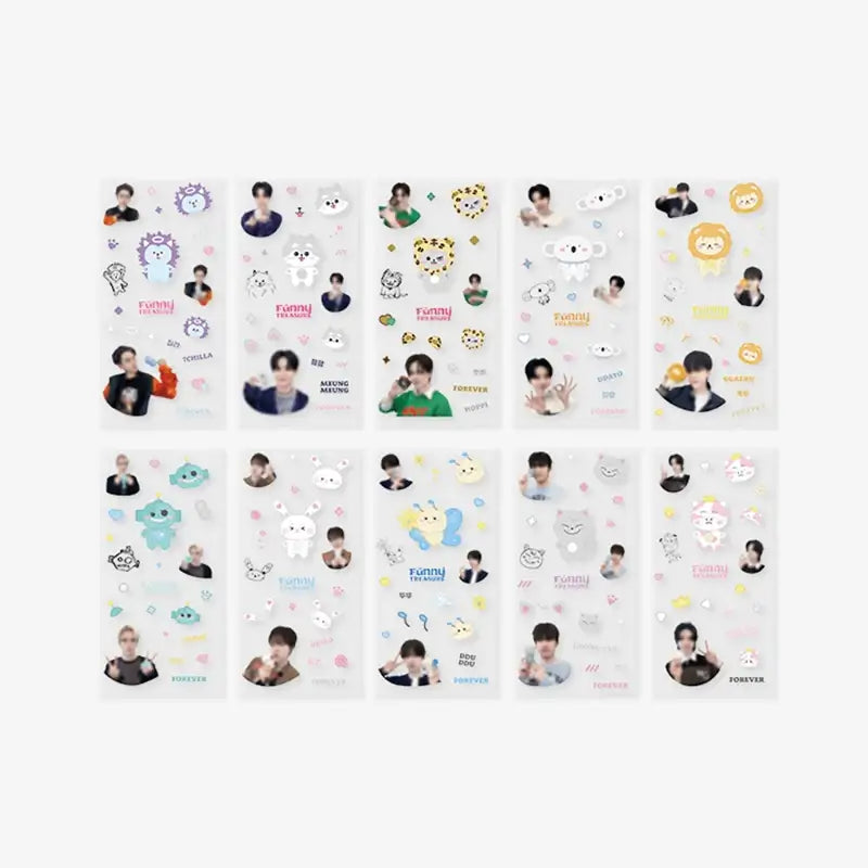 TREASURE - Funny Treasure - Clear Sticker Set - TREASURE - Sticker - Harumio