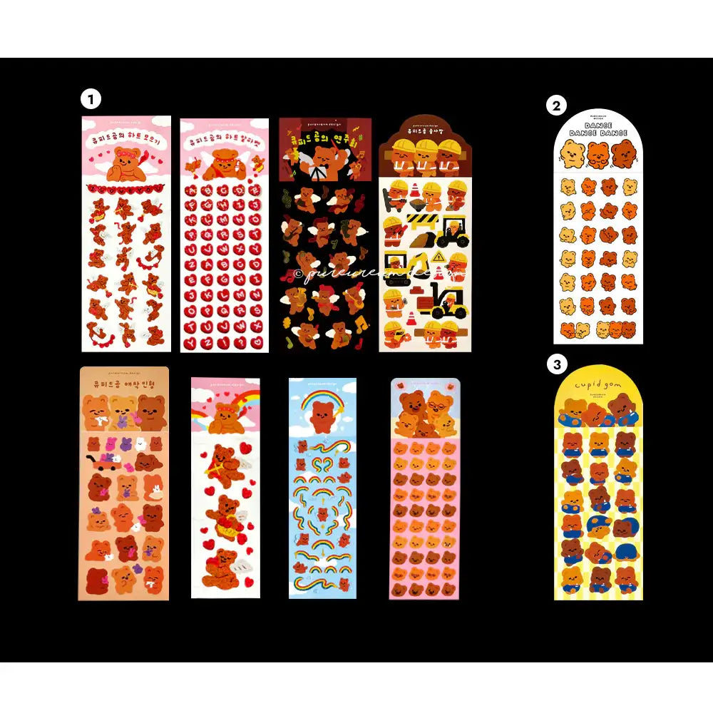Pureureumdesign - Cupid Bear Sticker Pack ver.1 - Pureureumdesign - Home & Living, Accessories - Harumio