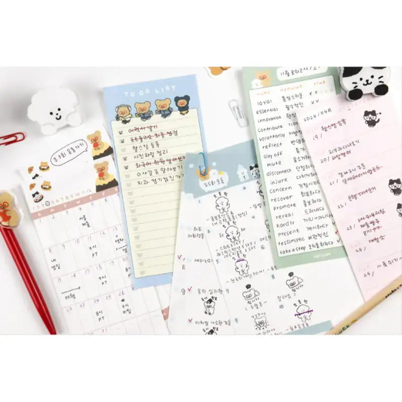 Teteum - Long Memo Pad 2 - Teteum - Stationery - Harumio Teteum - Long Memo Pad 2 - Teteum - Stationery - Harumio
