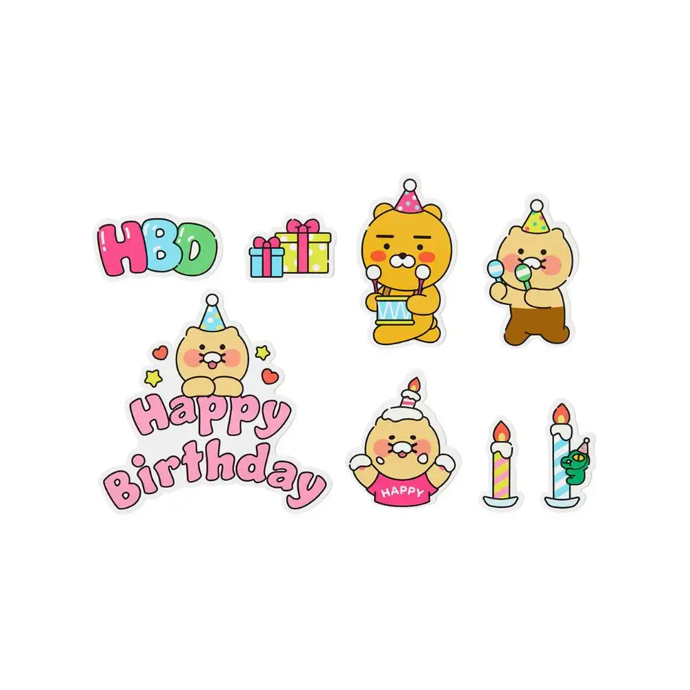 Kakao Friends - Ryan & Choonsik Bling Party HBD Deco Sticker - Kakao Friends - Accessories - Harumio