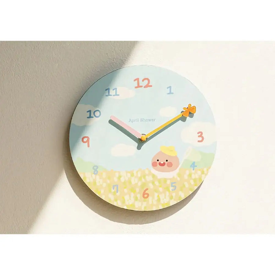 Kakao Friends - Apeach Summer Field Silent Wall Clock - Kakao Friends - Accessories - Harumio