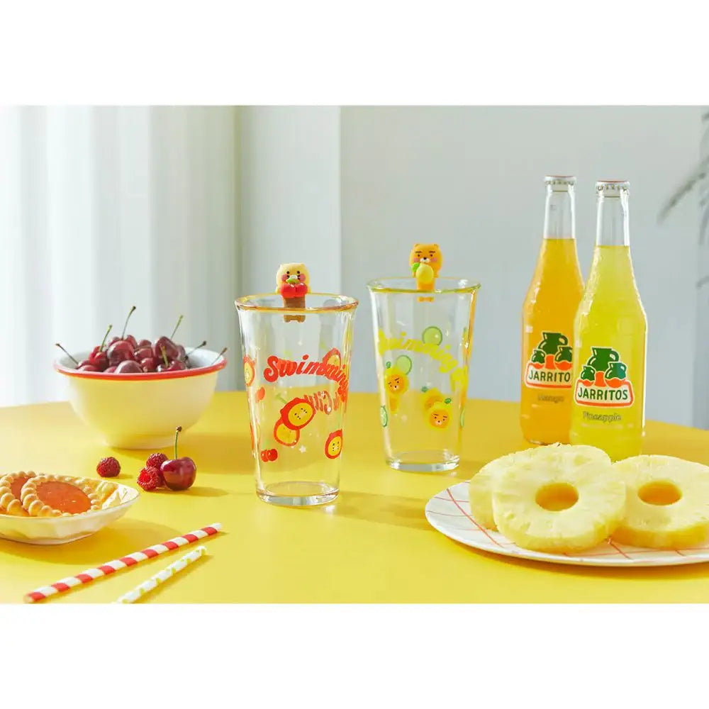 Kakao Friends - Swimming Soda City Cherry Figure Glass Cup - Kakao Friends - Home & Living, Accessories - Harumio
