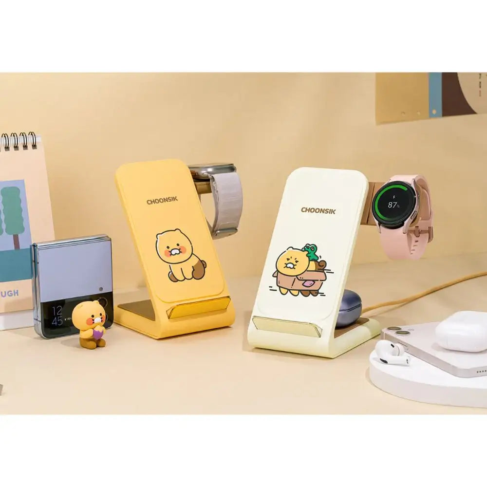 Kakao Friends - Choonsik 3 in1 Wireless Charging Pad (Galaxy) - Kakao Friends - Home & Living, Accessories - Harumio