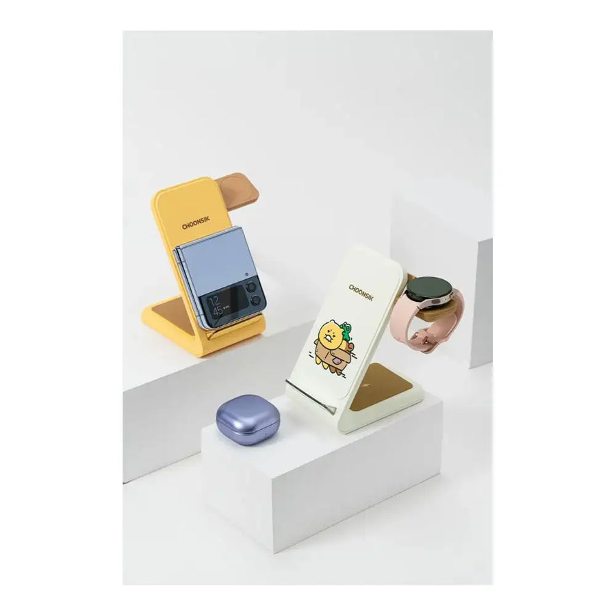 Kakao Friends - Choonsik 3 in1 Wireless Charging Pad (Galaxy) - Kakao Friends - Home & Living, Accessories - Harumio
