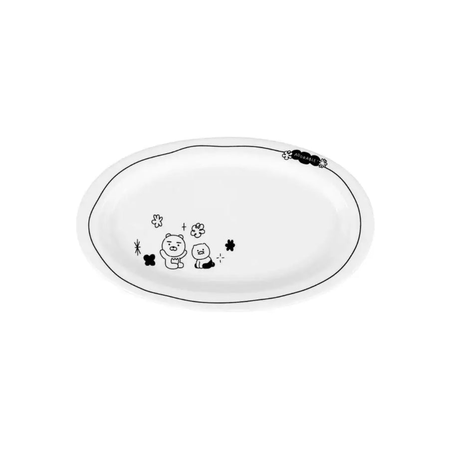 Kakao Friends - Doodle Doodle Ryan & Choonsik Plate - Kakao Friends - Home & Living, Accessories - Harumio