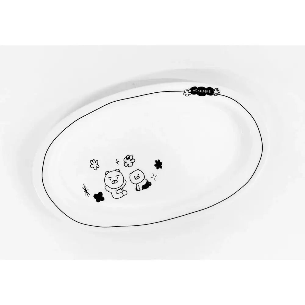 Kakao Friends - Doodle Doodle Ryan & Choonsik Plate - Kakao Friends - Home & Living, Accessories - Harumio