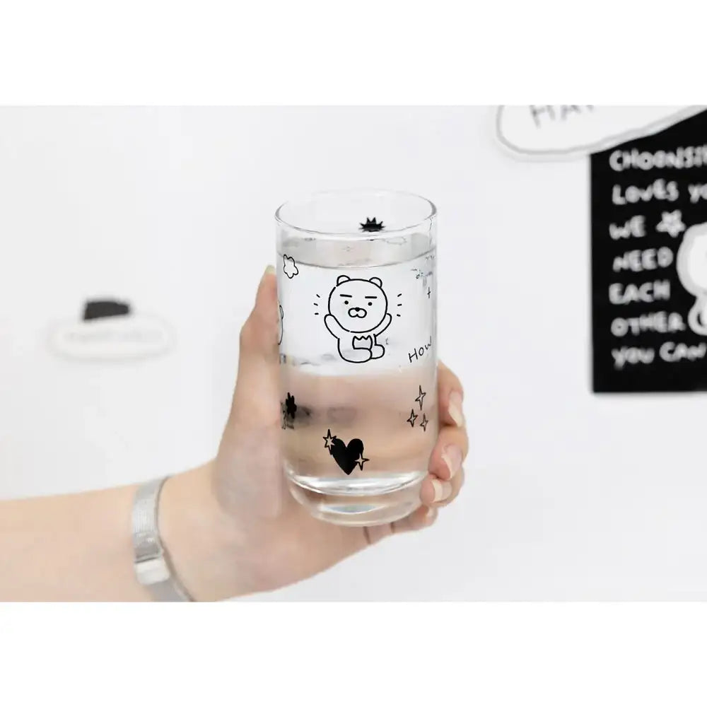 Kakao Friends - Doodle Doodle Ryan & Choonsik Glass Cup Set - Kakao Friends - Home & Living, Accessories - Harumio