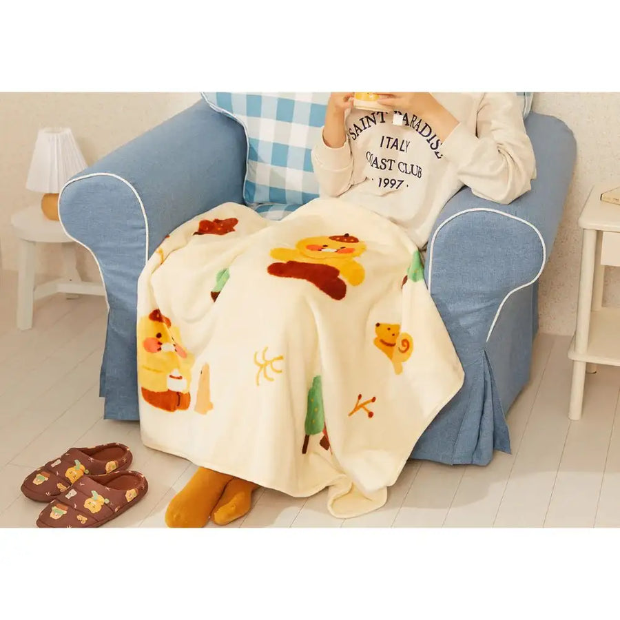 Kakao Friends - Choonsik Cabin in the Forest Basic Blanket - Kakao Friends - Home & Living, Accessories - Harumio