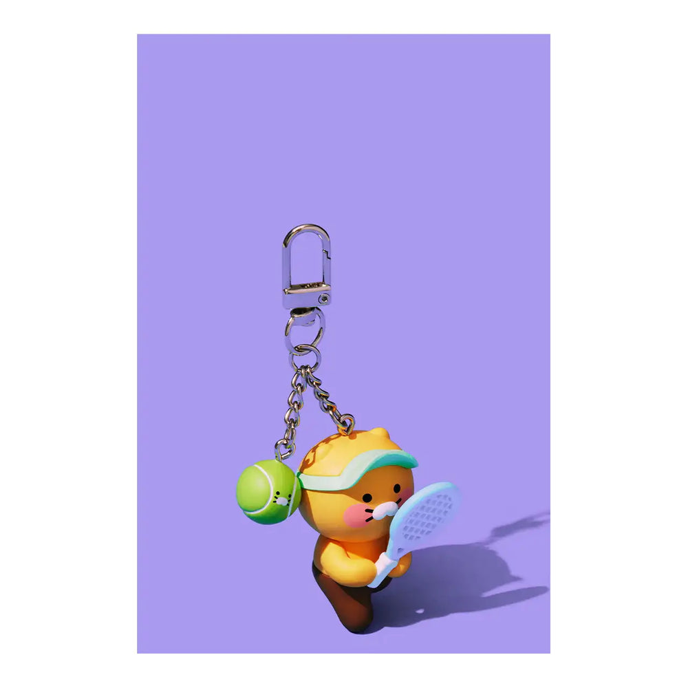 Kakao Friends - Choonsik Plays Tennis Figure Keyring - Kakao Friends - Accessories - Harumio