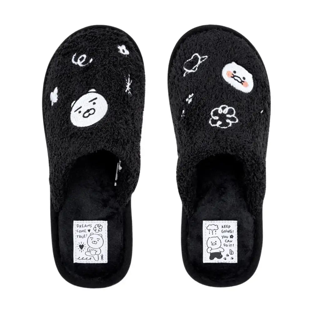 Kakao Friends - Doodle Doodle Ryan & Choonsik Fur Slippers - Kakao Friends - Home & Living, Accessories - Harumio