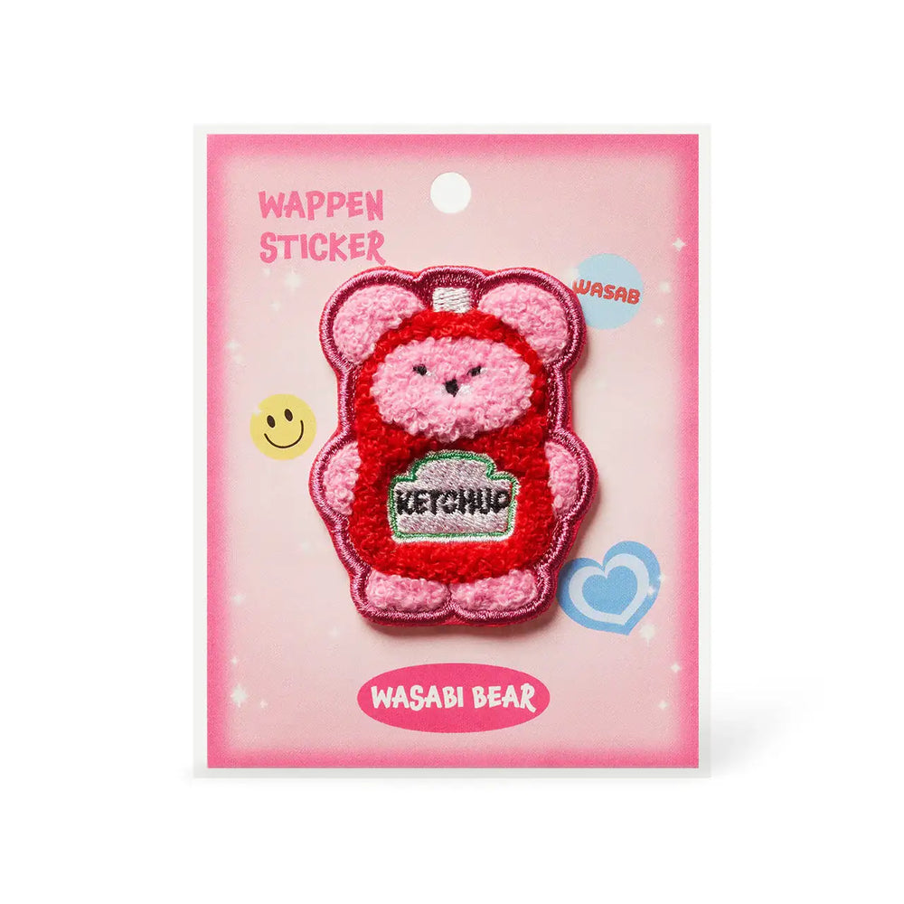 Kakao Friends - Pingsabi Bear Full Body Ketchup Wappen Sticker - Kakao Friends - Home & Living, Accessories - Harumio