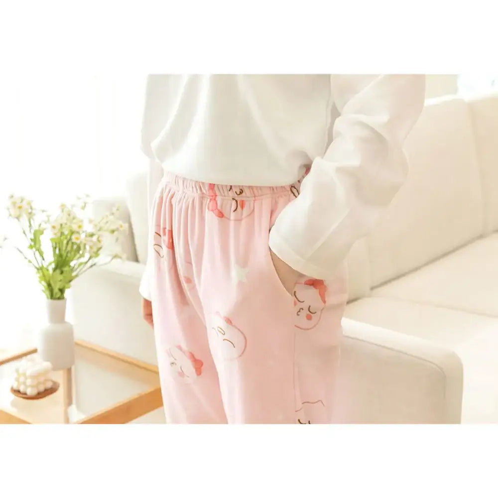 Kakao Friends - Apeach Soft Sleeping Pants - Kakao Friends - Clothing - Harumio