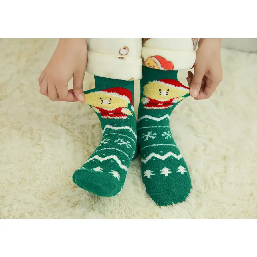 Kakao Friends - Santa Choonsik Fluffy Socks - Kakao Friends - Home & Living, Accessories - Harumio