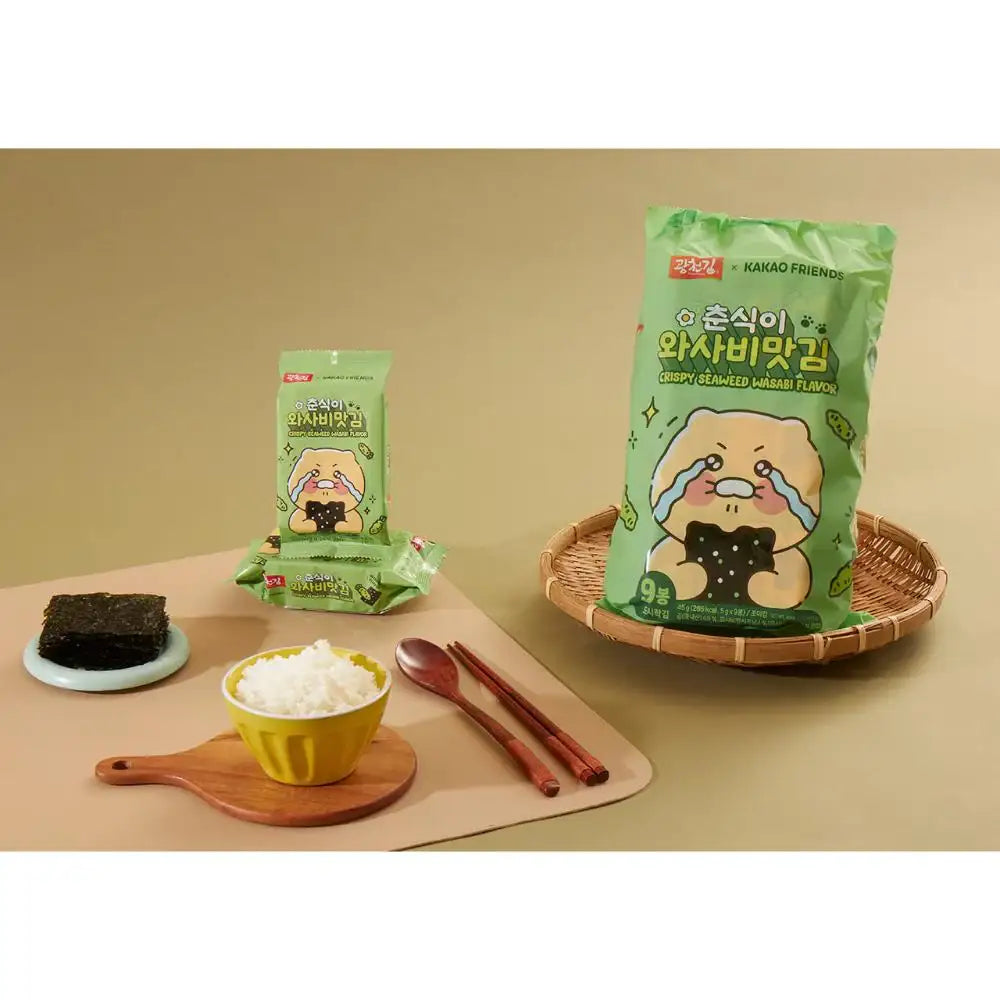 Gwangcheon Kim x Kakao Friends - Choonsik Crispy Seaweed (Wasabi Flavour) - Gwangcheon Kim x Kakao Friends - Home & Living, Accessories - Harumio