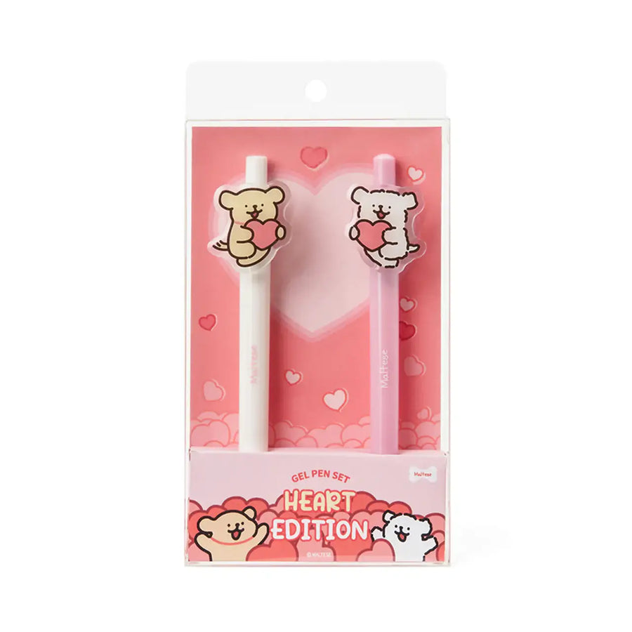 Kakao Friends - Maltese Ballpoint Pen Set (Heart Edition) - Kakao Friends - Home & Living, Accessories - Harumio