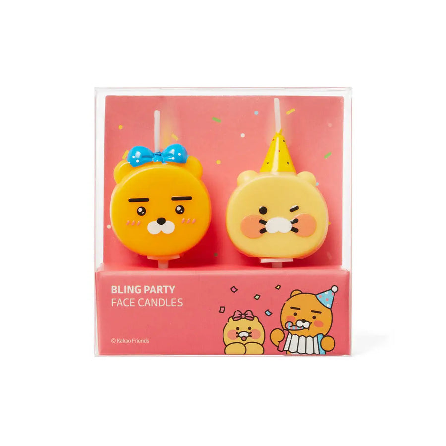 Kakao Friends - Ryan & Choonsik Bling Party Face Candle - Kakao Friends - Home & Living, Accessories - Harumio
