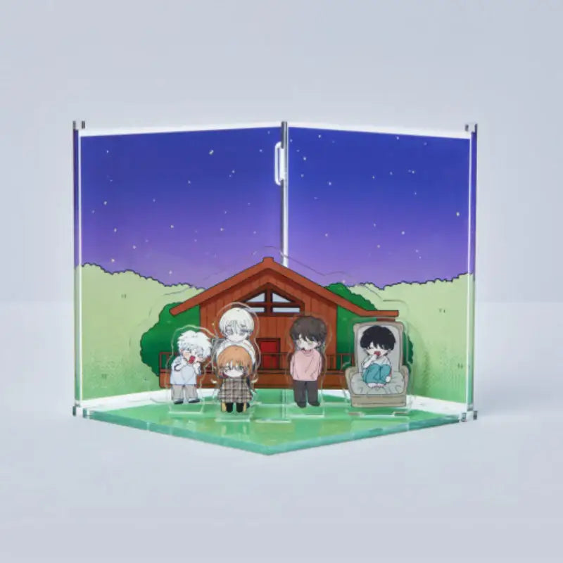 Dam Of The Forest - Acrylic Room Diorama - Webtoon Friends - Acrylic Stand - Harumio