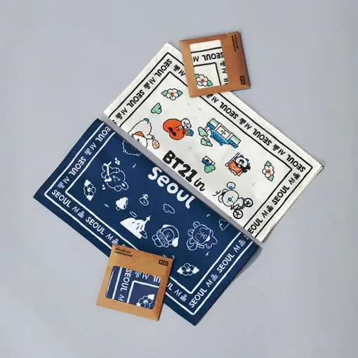 BT21 - Seoul Edition Handkerchief - Line Friends - Handkerchief - Harumio BT21 - Seoul Edition Handkerchief - Line Friends - Handkerchief - Harumio