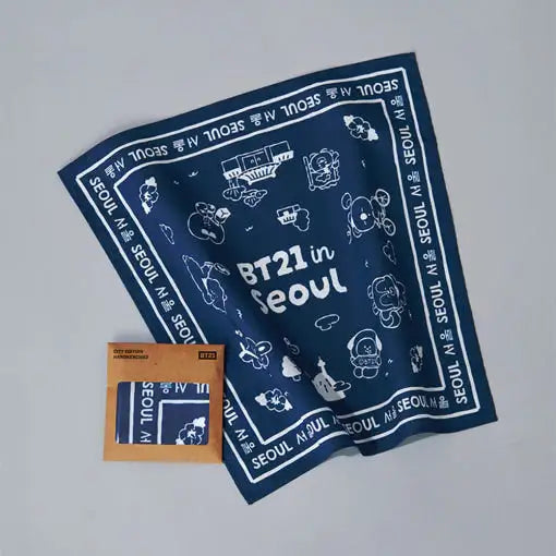 BT21 - Seoul Edition Handkerchief - Line Friends - Handkerchief - Harumio BT21 - Seoul Edition Handkerchief - Line Friends - Handkerchief - Harumio