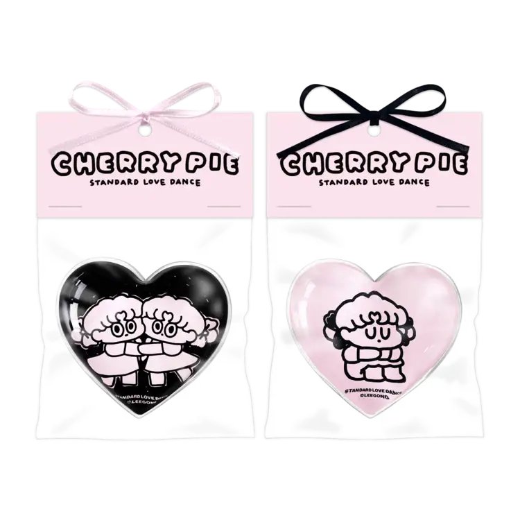 Standard Love Dance - LEEGONG Black Cherry Pie Heart-Shaped Phone Grip - Line Friends Square - Phone Grip - Harumio