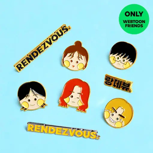 Rendezvous - Enamel Pin - Webtoon Friends - Home & Living, Accessories - Harumio