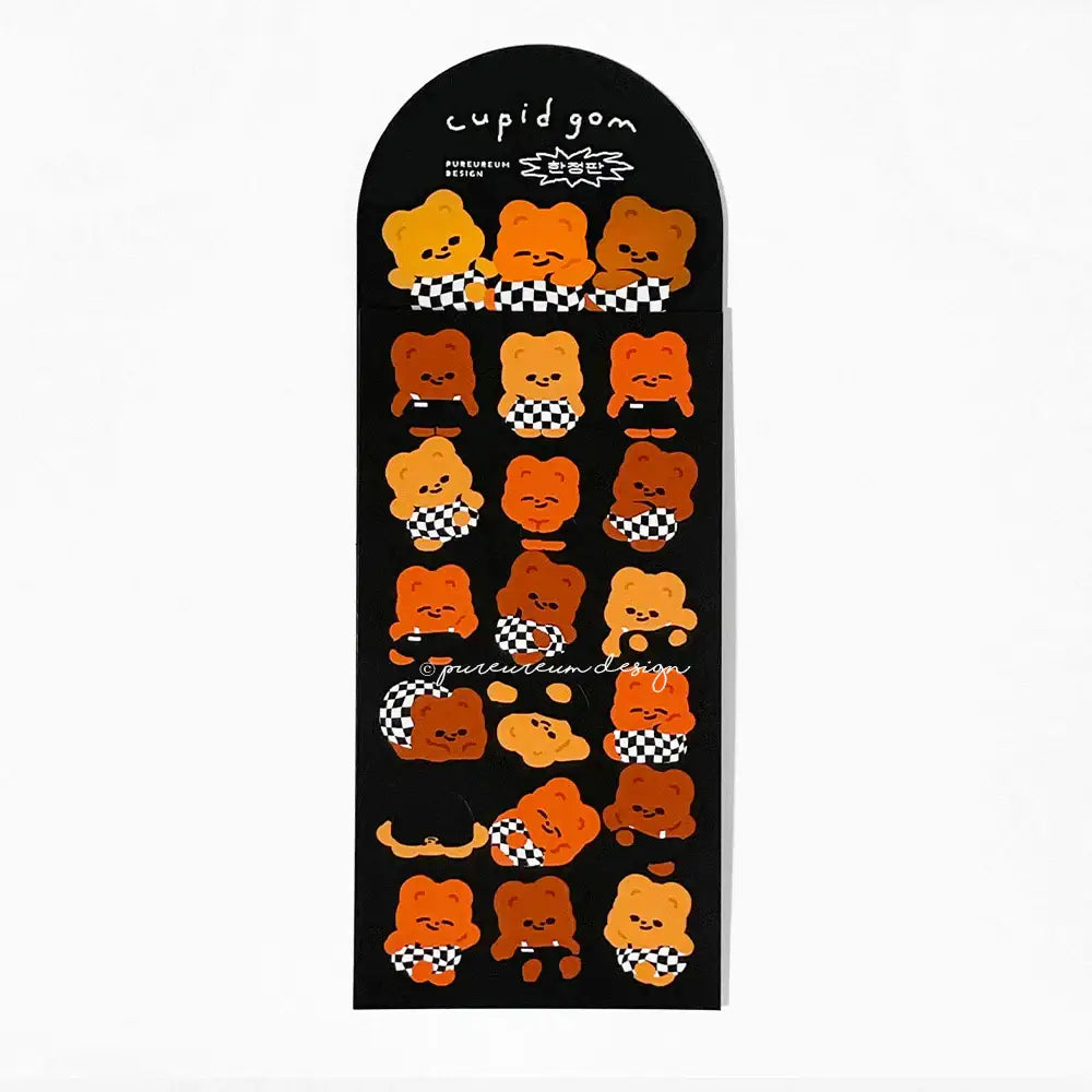 Pureureum Design - Cupid Bear Checkerboard Pants Stickers (Limited Edition) - Pureureum Design - Home & Living, Accessories - Harumio Pureureum Design - Cupid Bear Checkerboard Pants Stickers (Limited Edition) - Pureureum Design - Home & Living, Accessories - Harumio