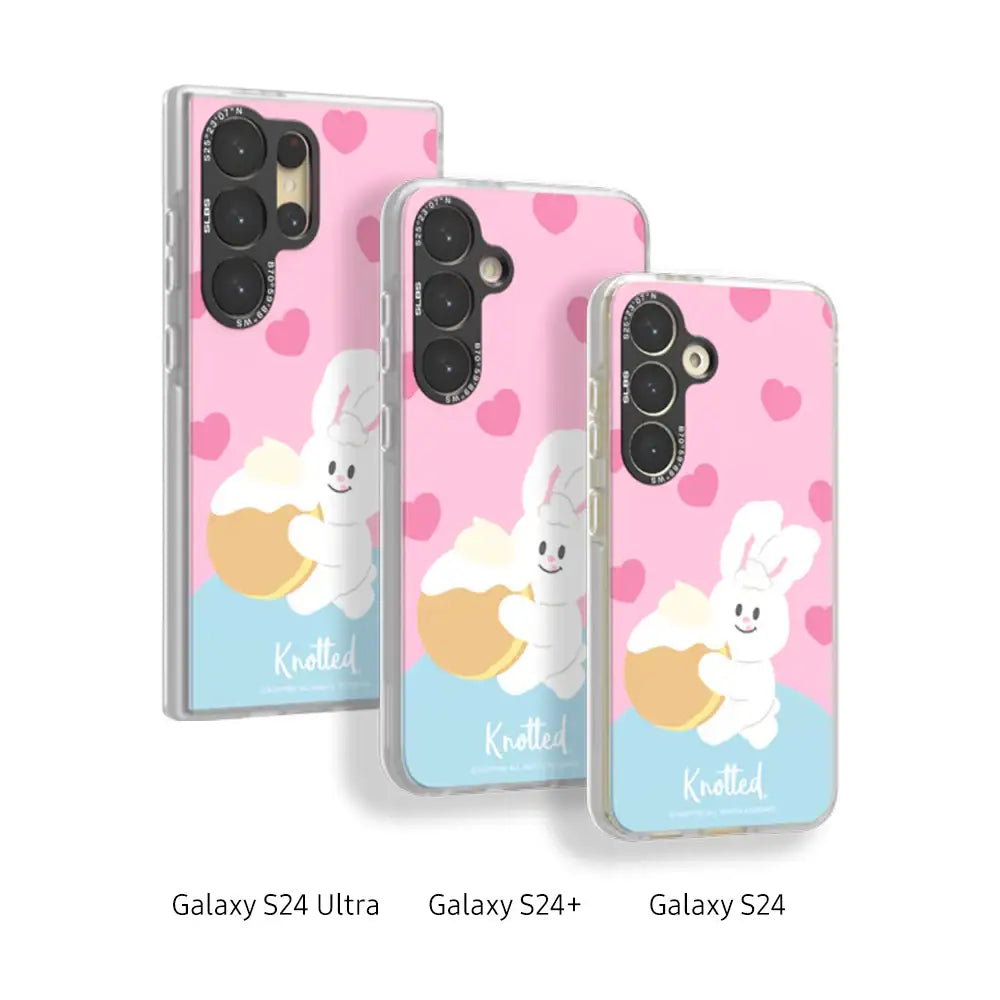 SLBS - Knotted Cream Bunny Impression Case (Galaxy S24 Series) - SLBS - Home & Living, Accessories - Harumio