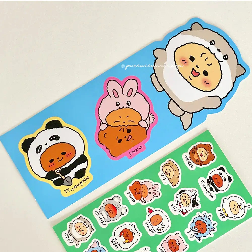 Pureureumdesign - Cupid Bear Animal Drip Sticker - Pureureumdesign - Home & Living, Accessories - Harumio