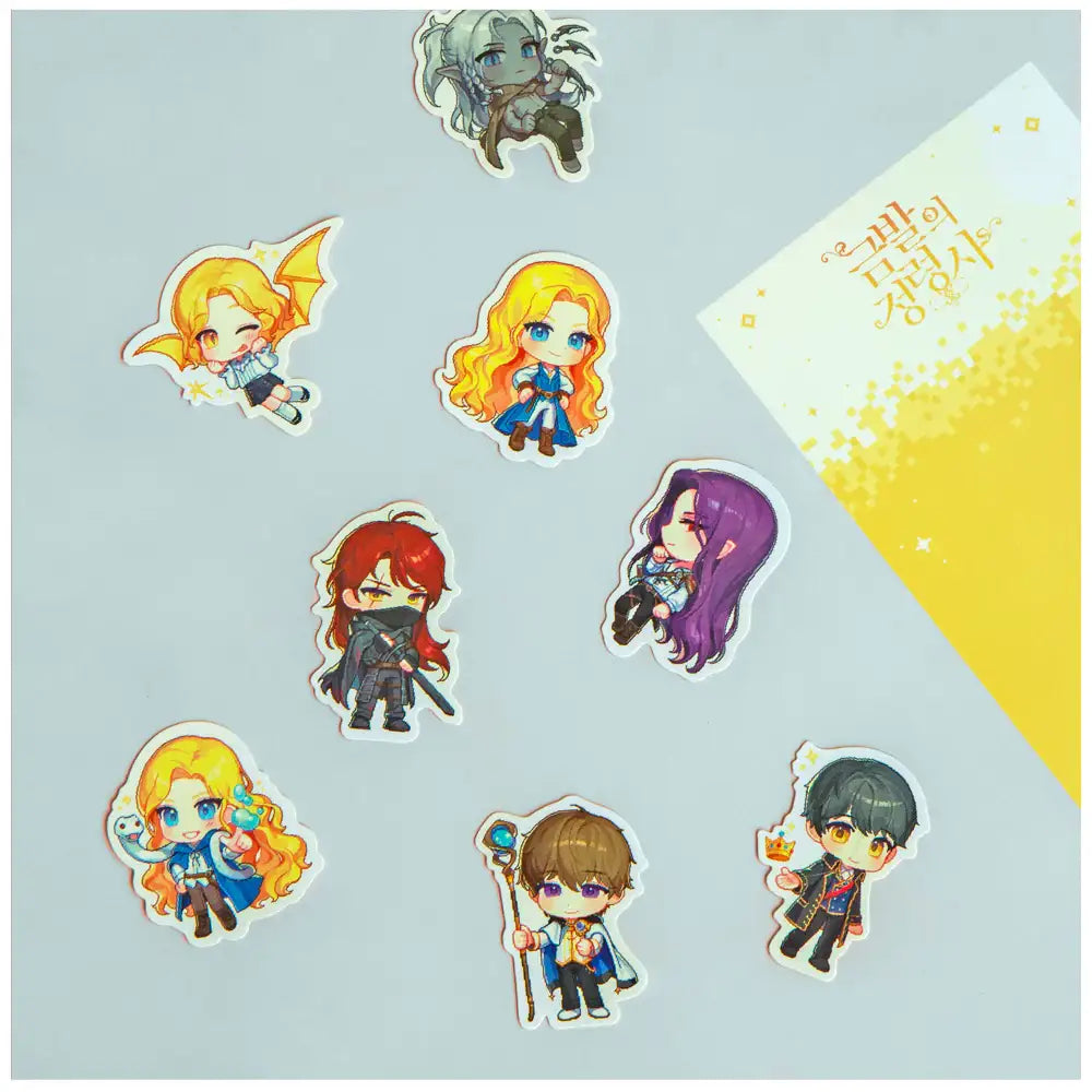 The Golden-Haired Summoner - Removable Stickers Set - Lezhin - Sticker - Harumio